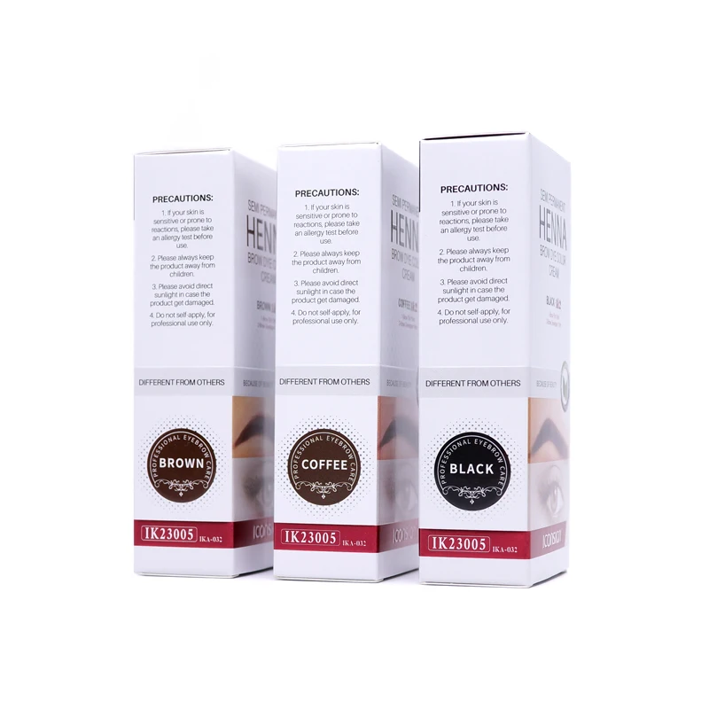 Henna Eyelash Eyebrow Dye Tint 15-minute Fast Deying Cream Tattoo Brow Semi Permanent Eyebrows Tint Dye Makeup Tools