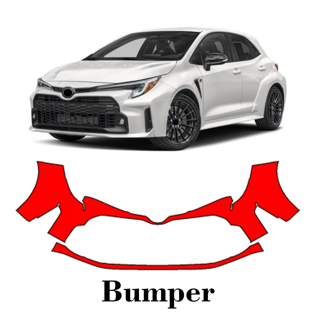 

Car Precut Paint Protection Film Front Bumper Anti-scratch Exterior TPU PPF For Toyota GR Corolla 2023-2024