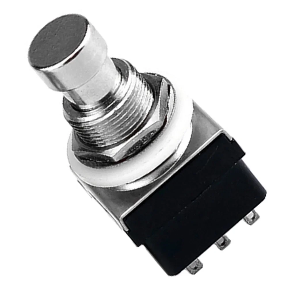 9 Pin 3PDT Latching Footswitch ON-ON Type For Guitar Effects Pedal Box Stomp True Bypass Switch Plastic Housing