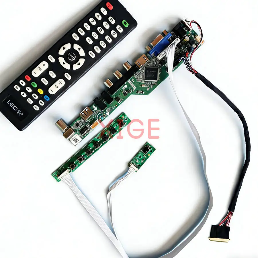 

Плата контроллера, совместимая с B101AW06 CLAA101NB01 B101AW03 B101AW02, 1024x600, 40-контактный LVDS, 1024*600, HDMI+VGA+AV+USB, комплект для самостоятельной сборки монитора для ноутбука