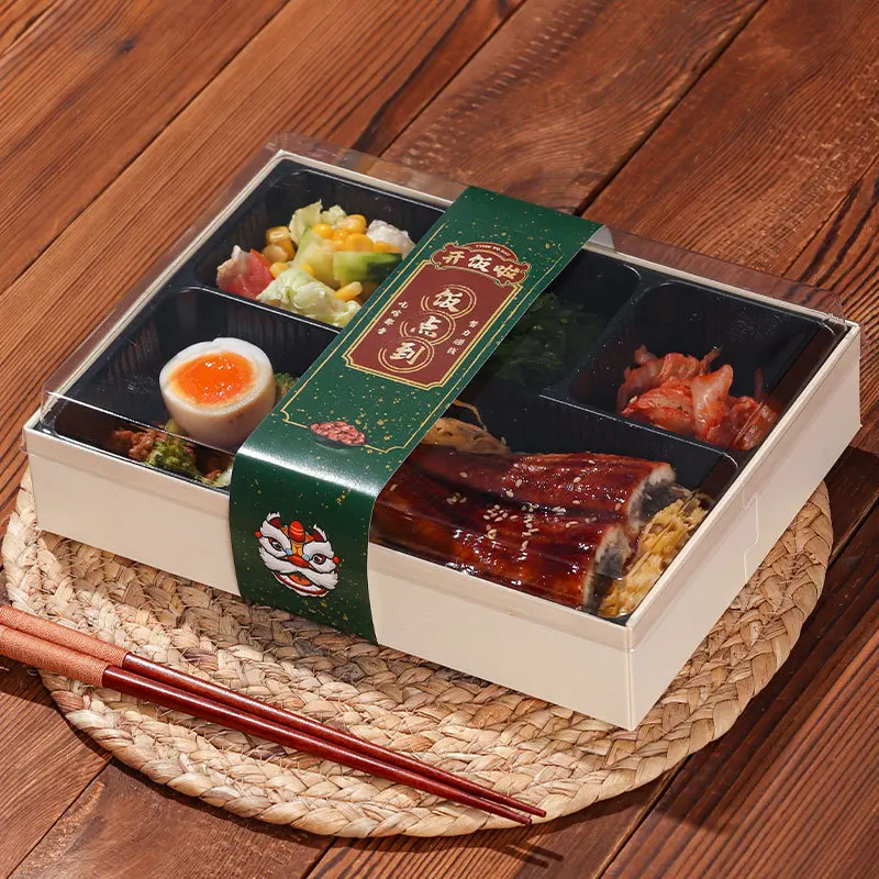 Custom Disposable Eel Rice Outdoor Picnic Box Salad Light Meal Bento Packing Box Japanese Cuisine Commercial Sushi Packaging Box