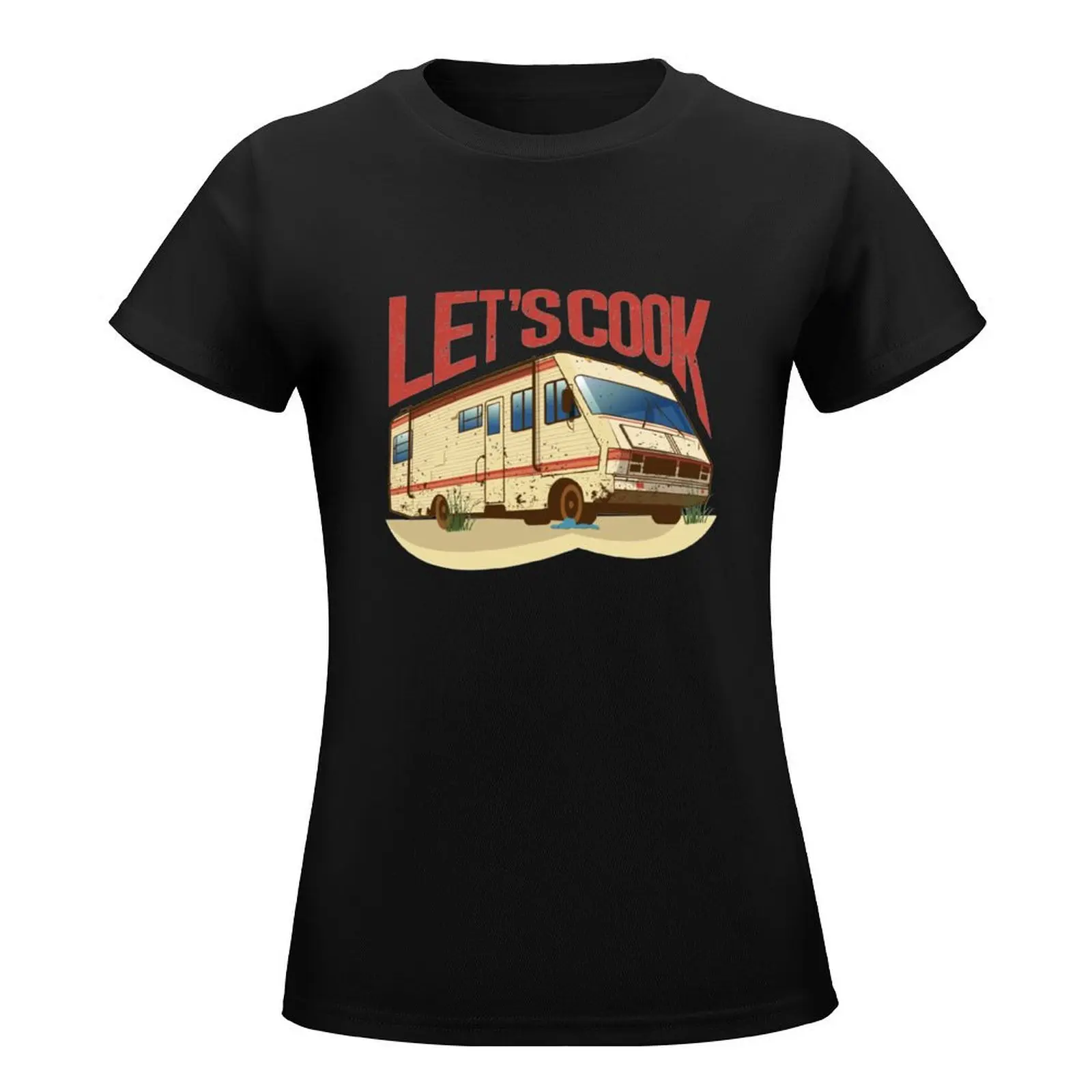 Breaking Bad RV Lets Cook T-Shirt kawaii clothes oversized t shirt Women