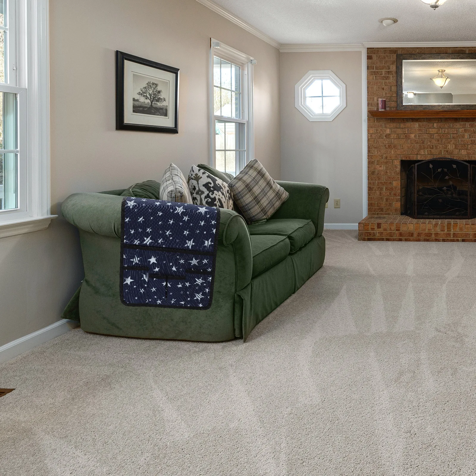 

Sofa Side Remote Control Storage Bag Adjustable Oxford Cloth Pouch Sofa Armrest Organizer Magazine Holder Multi-Pocket Storage