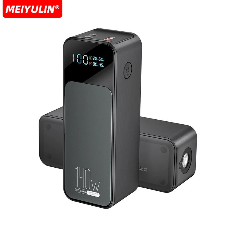 

PD 140W 27000mAh Power Bank Large Capacity Fast Charging External Battery Portable USB Charger For Laptop iPhone Samsung Xiaomi