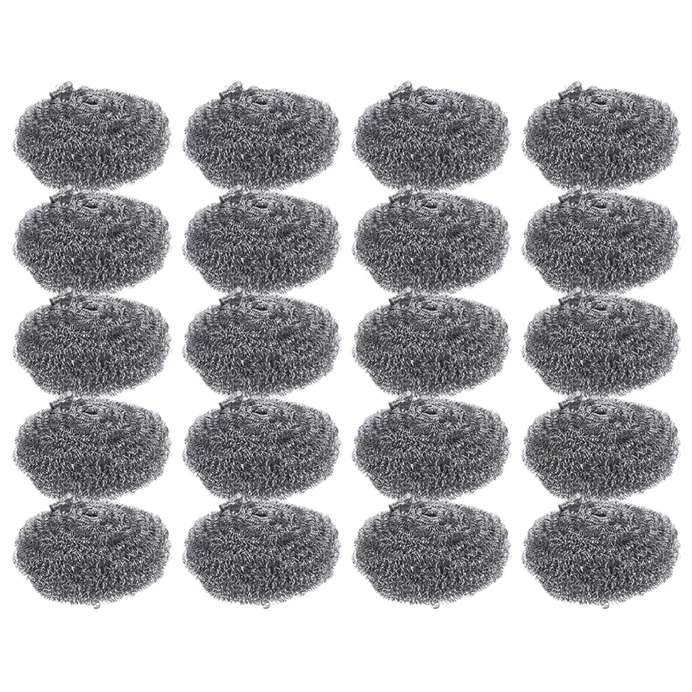 

20 Pcs Steel Wire Ball Set Kitchen Tools Stainless Scrubber Metal Sponge Dish Brush Pot Pan Washer Home Grill Stone Block