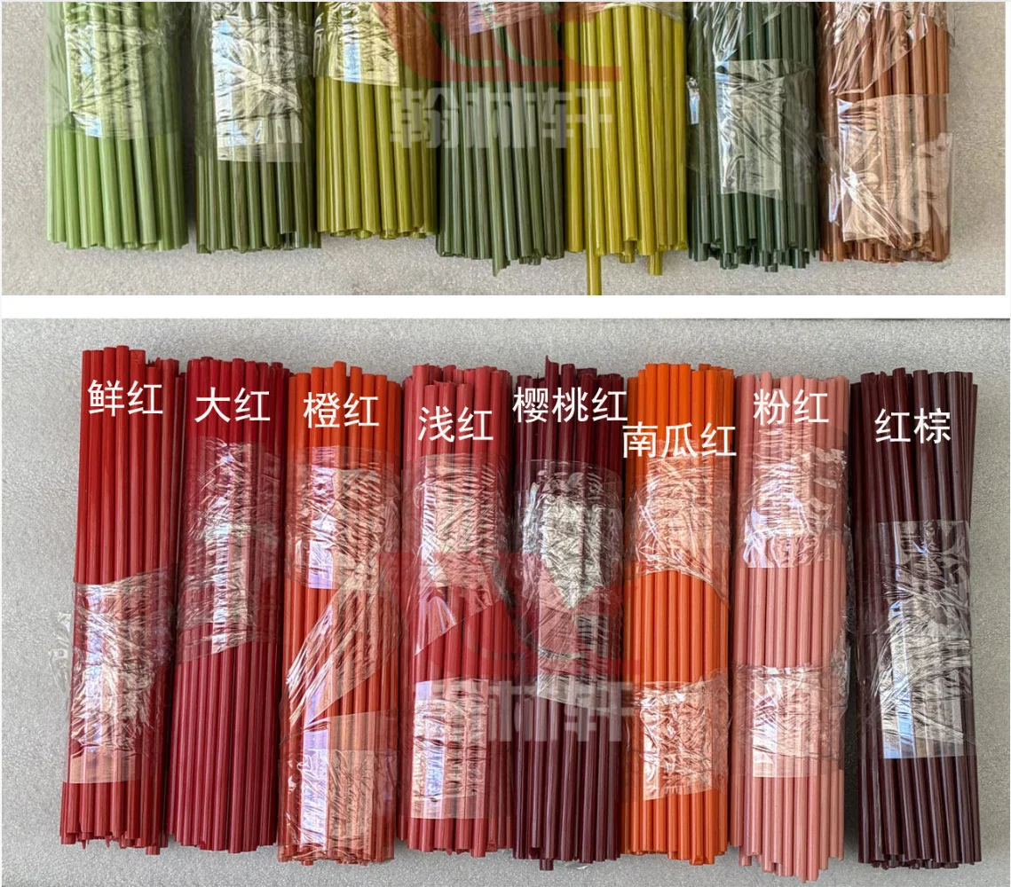 Red series domestic high borosilicate glass rod hard material lamp DIY colored glass rod COE33 porcelain color non-transparent