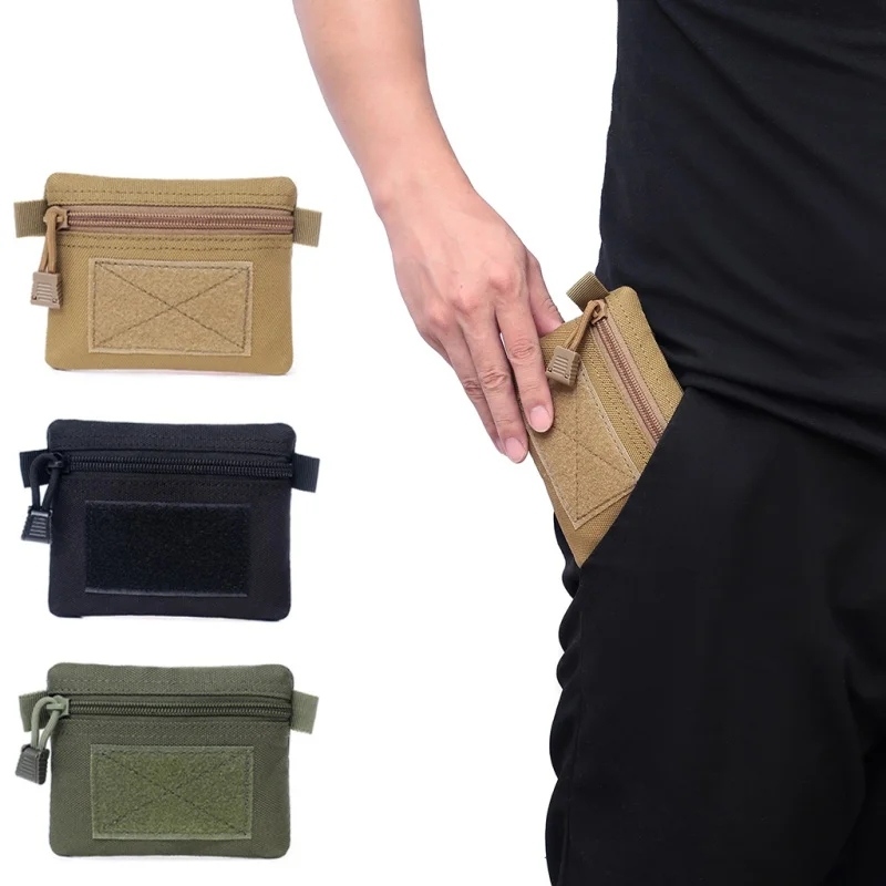 

Outdoor Tactical Change EDC Gadgets Organize Storage Waist Pack Card Holder ID Bag Hand Coin Purse