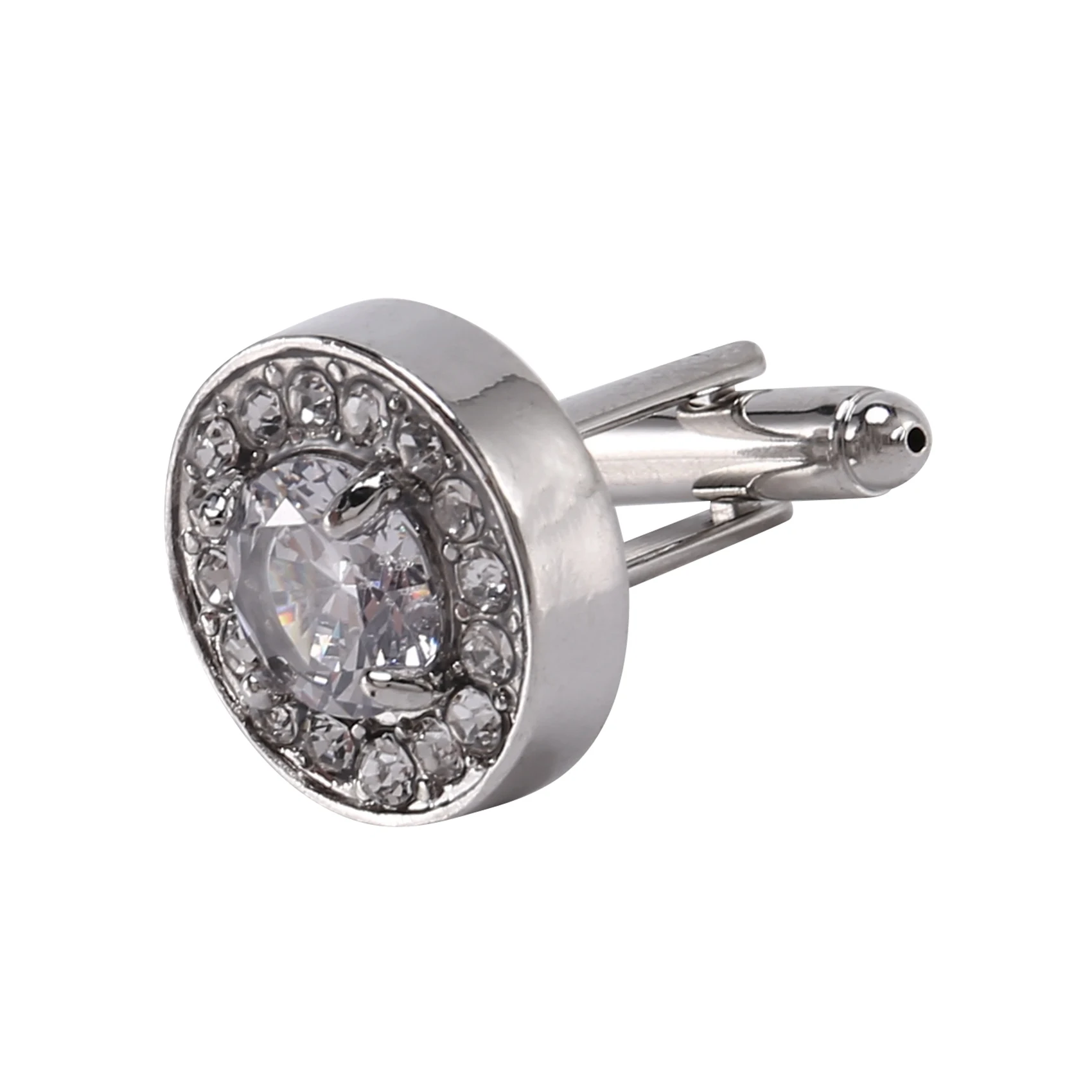 FZFZ 1 쌍 패션 다이아몬드 커프스 단추 커프스 단추 여성 남성 드레스 비즈니스 웨딩 커프스 단추 선물 선물 (흰색)