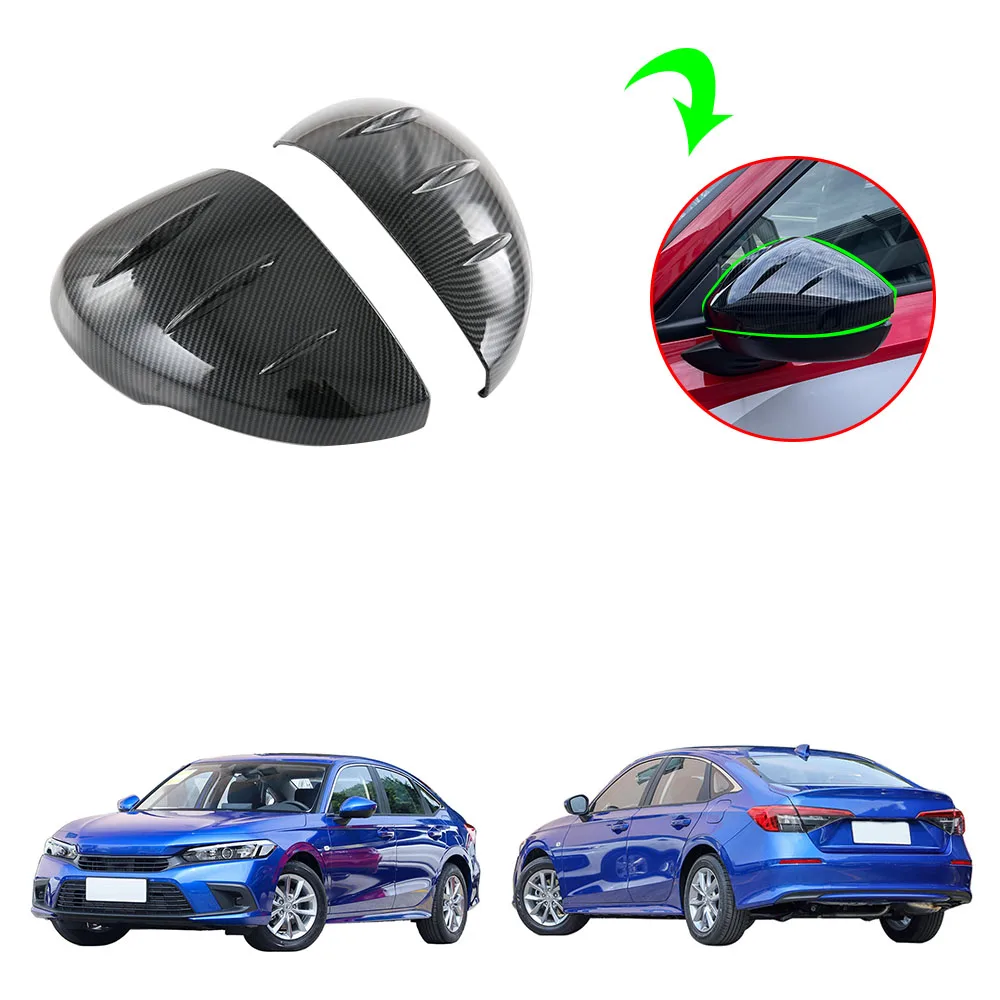 Auto Car Exterior Accessories Side Door Rear View Mirror Cap Horn Style Protector Cover for 11th CIVIC 2022