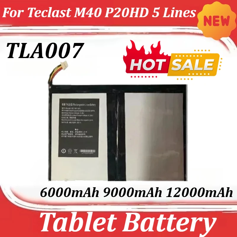 TLA007 6000mAh 9000mAh 12000mAh High Capacity Replacement Tablet Battery For Teclast M40 P20HD 5 Lines
