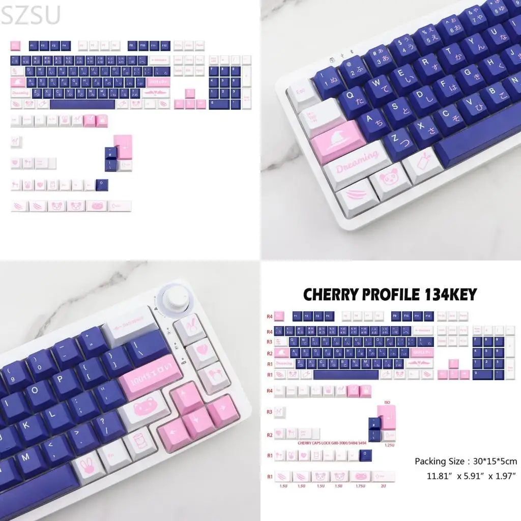 

SZSU 134 Ключи /SET Dreaming Girl Theme Японская /английская краситель PBT Subbed Cherry Keycap