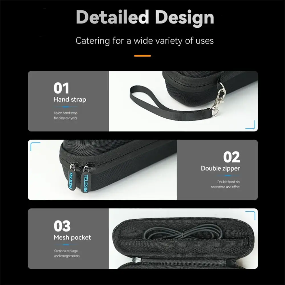 New Waterproof Protective Bag Shockproof Multilayer Carrying Case with Hand Strap Mini Storage Box for DJI Pocket 3