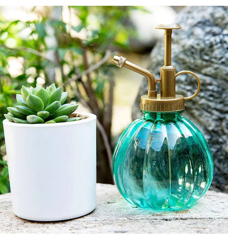 Pote de spray colorido bonito em forma de abóbora, ferramentas horticultura de aspersor de flores ao ar livre, mini aspersor de pote de spray