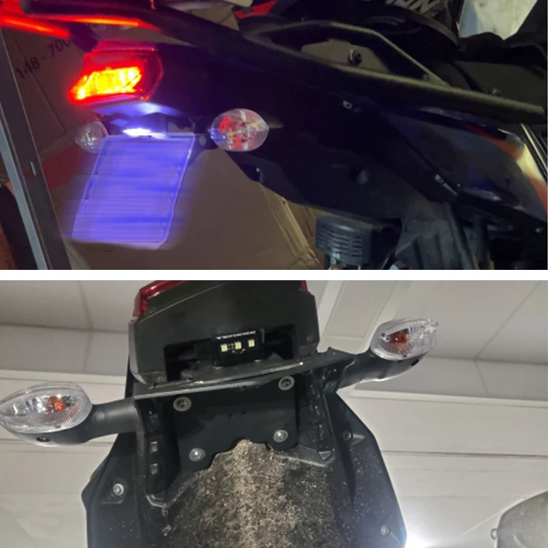 Suporte da placa traseira da motocicleta, suporte de aço inoxidável, cauda Tidy Fender Eliminator, Yamaha Tenere 700, 2019, 2020-2023