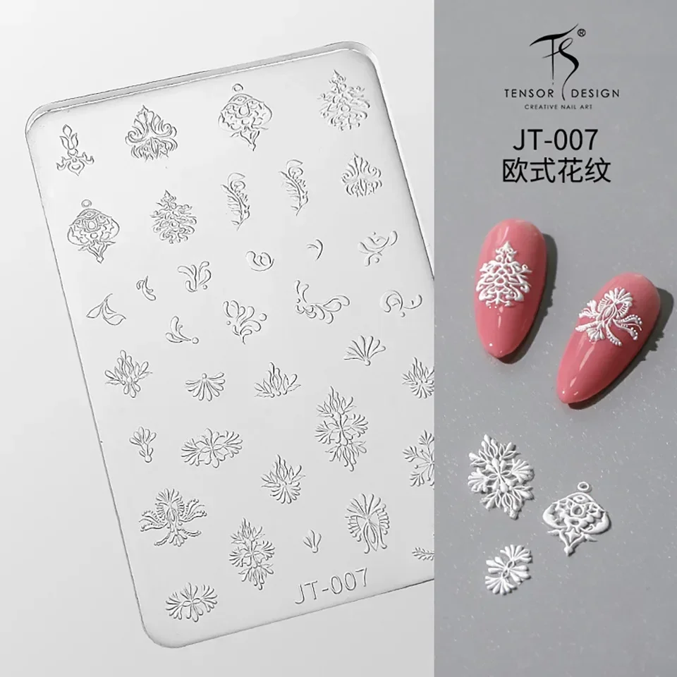 Molde de escultura de silicone para manicure, DIY Template, Manicure Acessórios, Christmas Deer, Gingerbread Man, Santa, Bowknot, Snowflake, Inverno