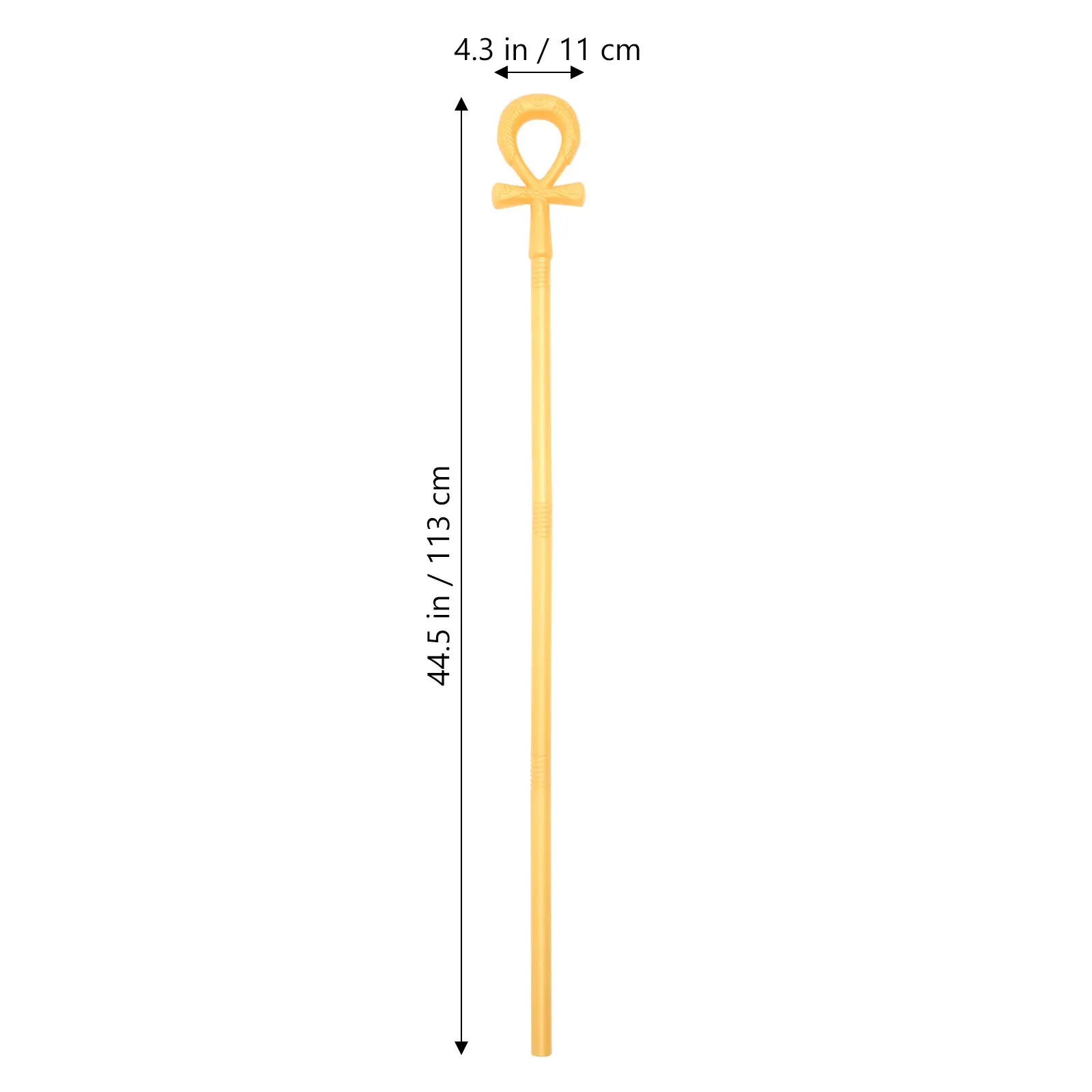 1pc Pharaoh Scepter Halloween Cosplay Prop Cane Egyptian Costume Accessory Decorative Dress Up Stick Party Masquerade Carnival