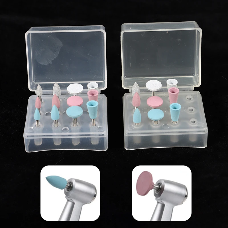 

9/12Pcs/Set Dental Silicone Polishing Rubber Grinding Heads Teeth Polisher 2.35mm RA Finisher For Low Speed Handpiece