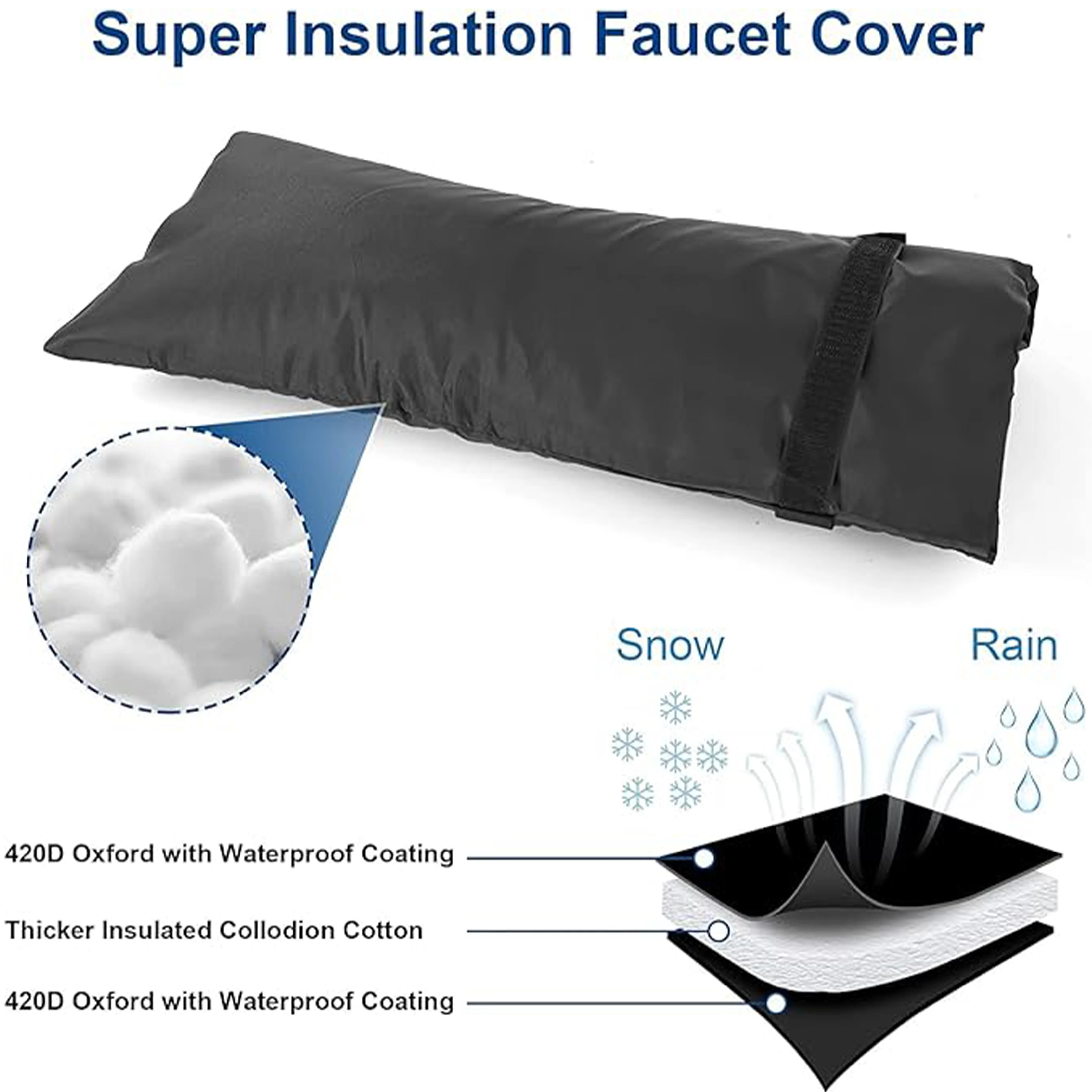 New Winter Waterproof Outdoor Faucet Cover Outside Garden Faucet Freeze Protection Sock Reusable Tap Protector