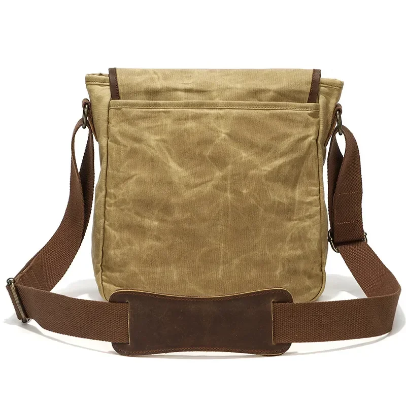 Imagem -05 - Bolsas Crossbody Impermeáveis para Homens e Mulheres Anti-roubo Estilinete de Ombro Couro Encerado Vintage Estilo de Viagem Crossbody