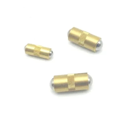 2pcs M3 M4 M5 M7 M8 Double head light body Spring pin Copper knurling Toothless wave bead No step Double positioning beads