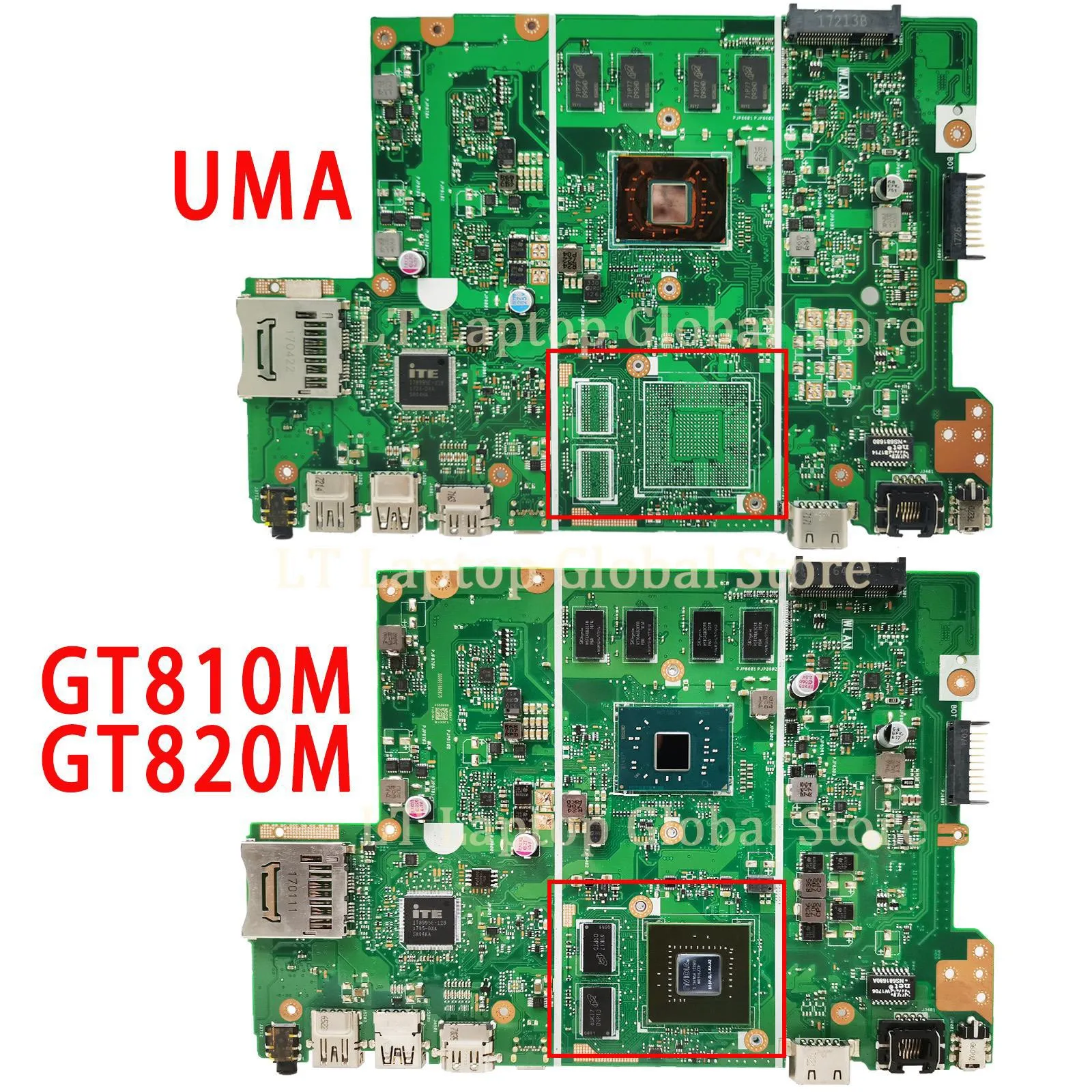 Imagem -02 - Mainboard para Asus Vivobook F441na A441na X441n K441na Placa-mãe Portátil N3350 N3450 N4200 2g 4g Ram Uma Gt810 X441nc X441na