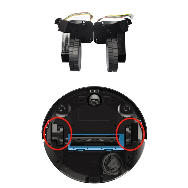 Rueda para Proscenic 820 820S 820T 830 830T 800T 850P piezas de aspiradora robótica conjunto de Motor de rueda de viaje