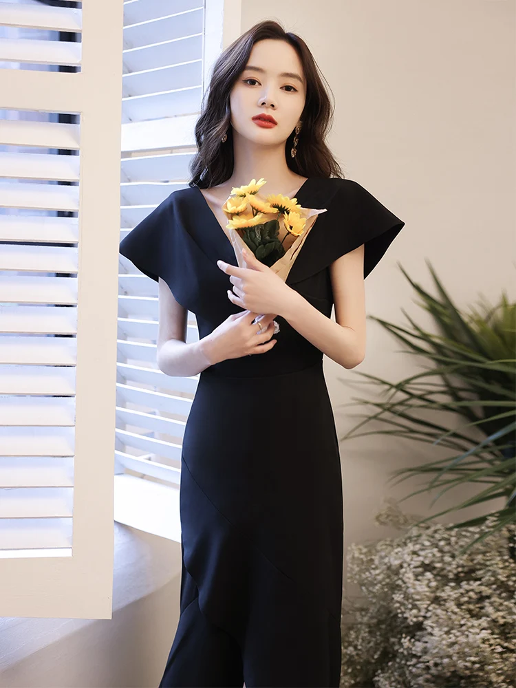 

Ele Bla Evening Gown Women's New 2025 Luxury High-End Personali Year Conference Lady's Daily Wear Sexy Mid-Waist Zipp...