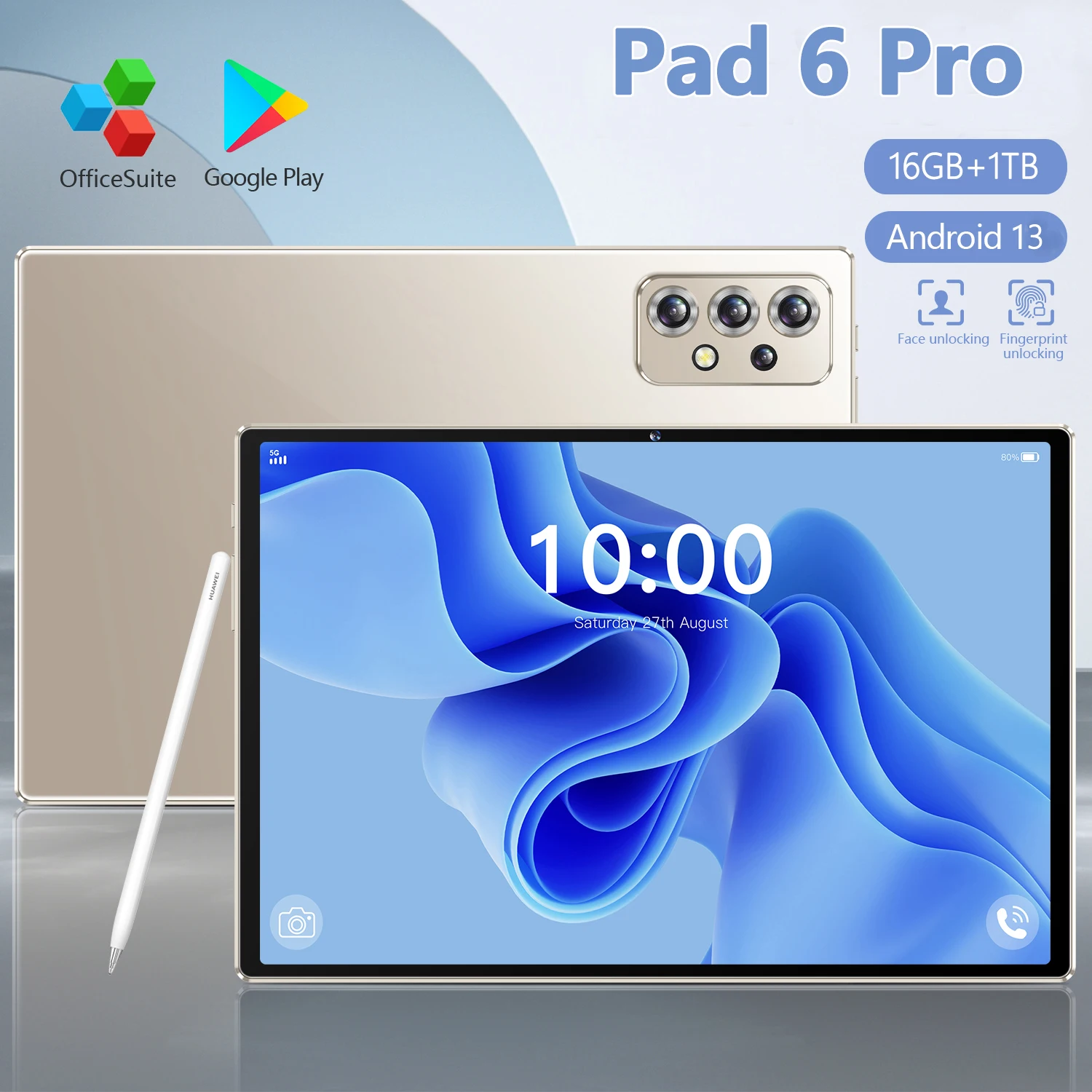 

Original XioaMi Pad 6 Pro Tablet Android 13 Snapdragon870 16GB+1TB 10000mah 5G Dual SIM Tablets PC 4K HD Full Screen Tablette