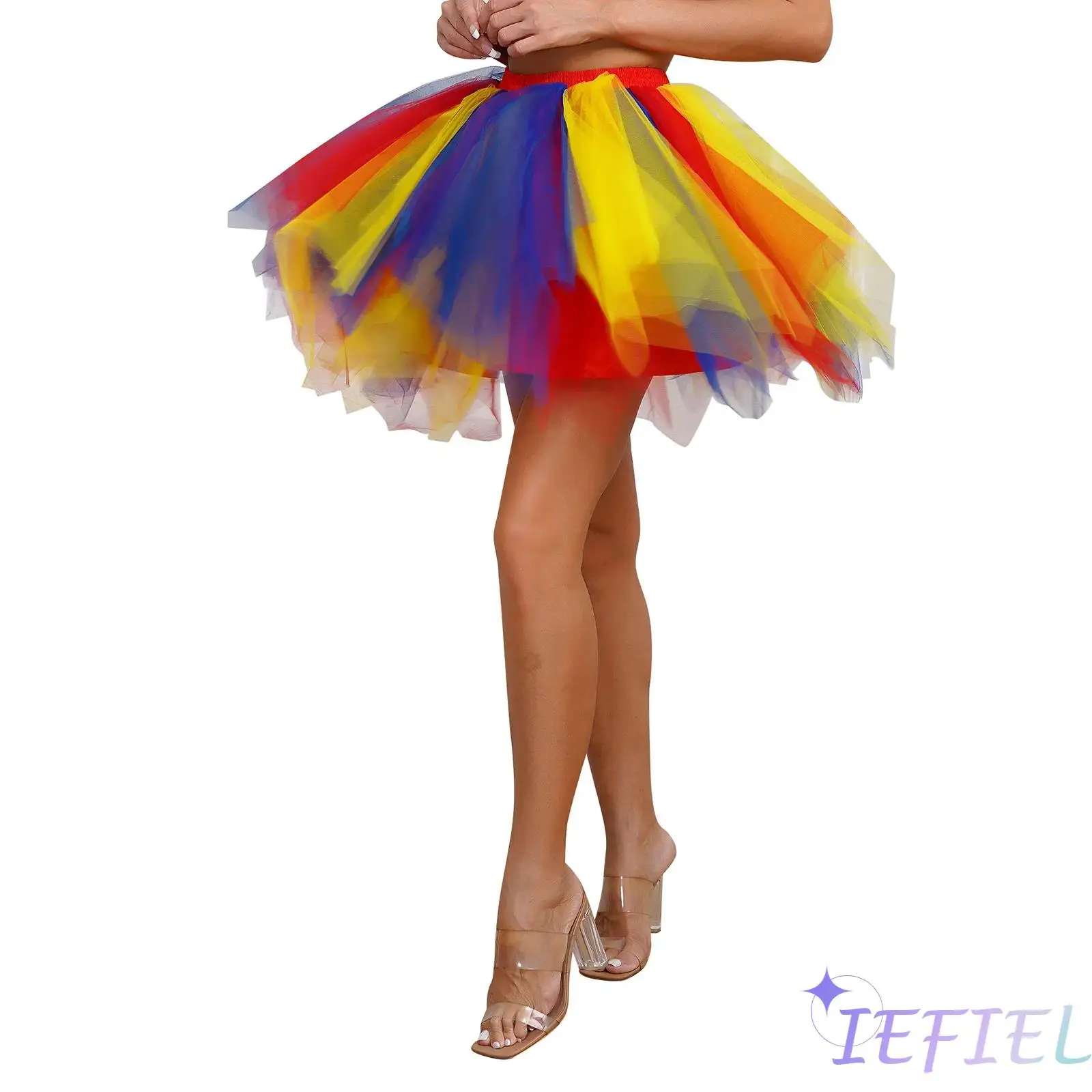 

Multi-Layer Tutu Skirt Tulle Petticoat Carnival Rave Party Miniskirt Nightclub Stage Performance Underskirt Cosplay Costume