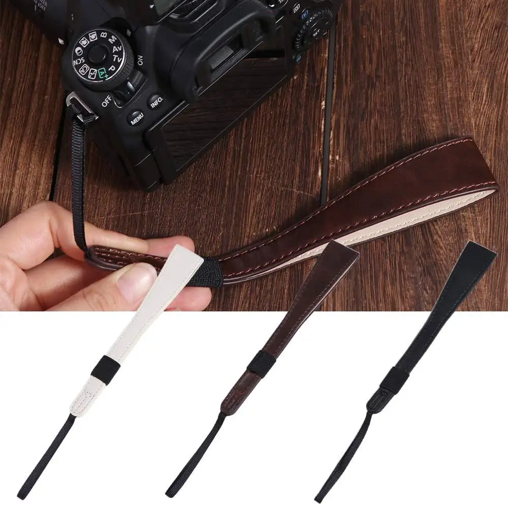 

Camera Strap PU Leather Camera Wrist Strap Wristband Hand Rope Camera Hand Grip Non-slip Strength Digital Camera