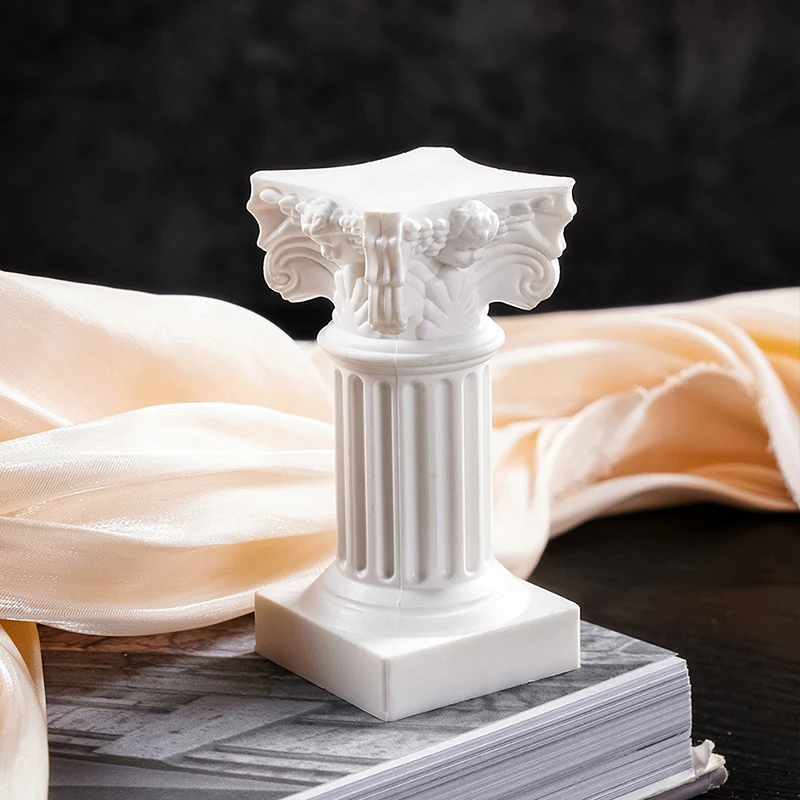 Roman Pillar Greek Column Statue Pedestal Candlestick Stand Figurine Sculpture Indoor Home Dinning Room Garden Scenery Decor