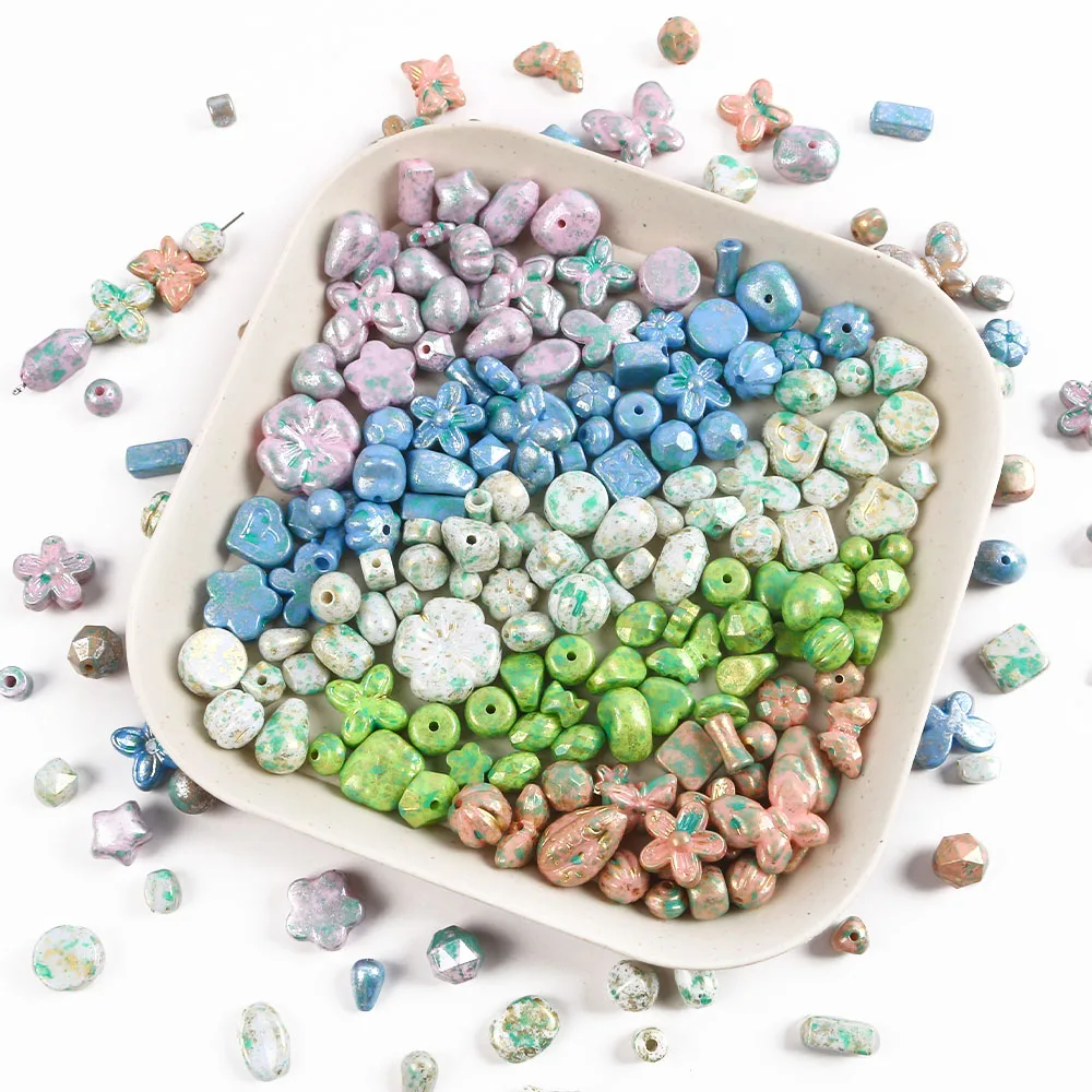 20g/Bag Acrylic Mixed Shape Diy Necklace Bracelet Key Chain Loose Beads Jewelry Making Materials Diy Accessories