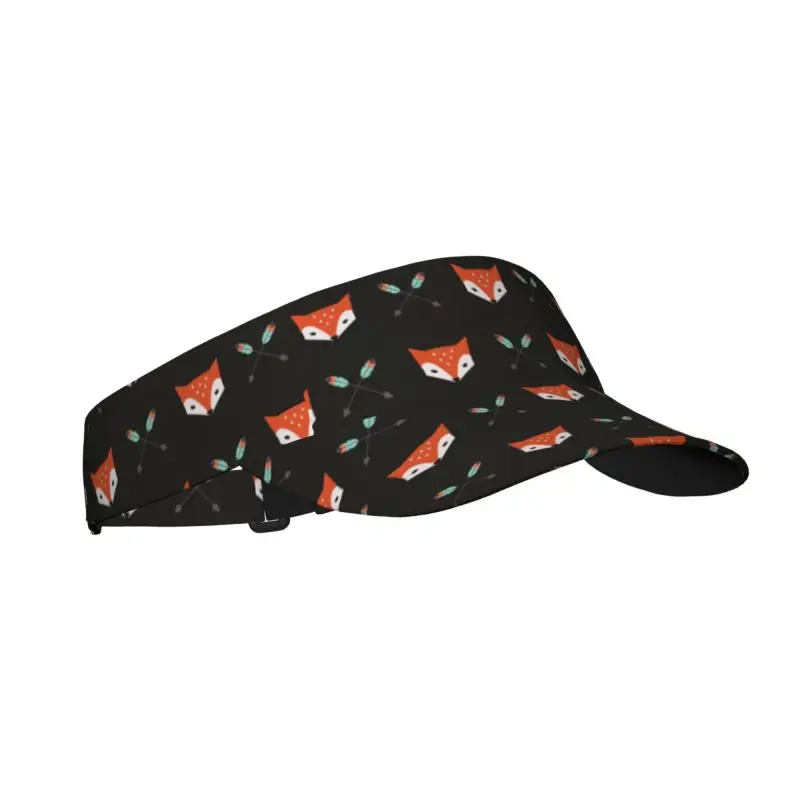 Foxes and Arrows Art Sports Visor Sun Hat Lightweight Packable Cooling Baseball Hat Adjustable Wide Brim Cap for Running Tennis
