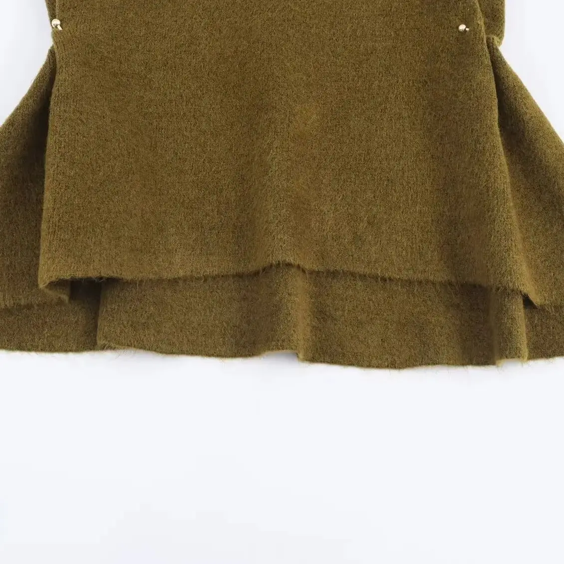 DiYiG FRAU 2025, Herbst Neue Mode Seite Getäfelten Asymmetrische Gestrickte Top Chic Kragen Ärmellose Weste Mujer