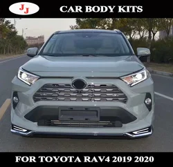 Przednie i tylne zderzaki do Toyota Rav4 body kit 2019 2020 do nowego rav4 z światło do jazdy dziennej DRL boczna dokładka z malowaniem