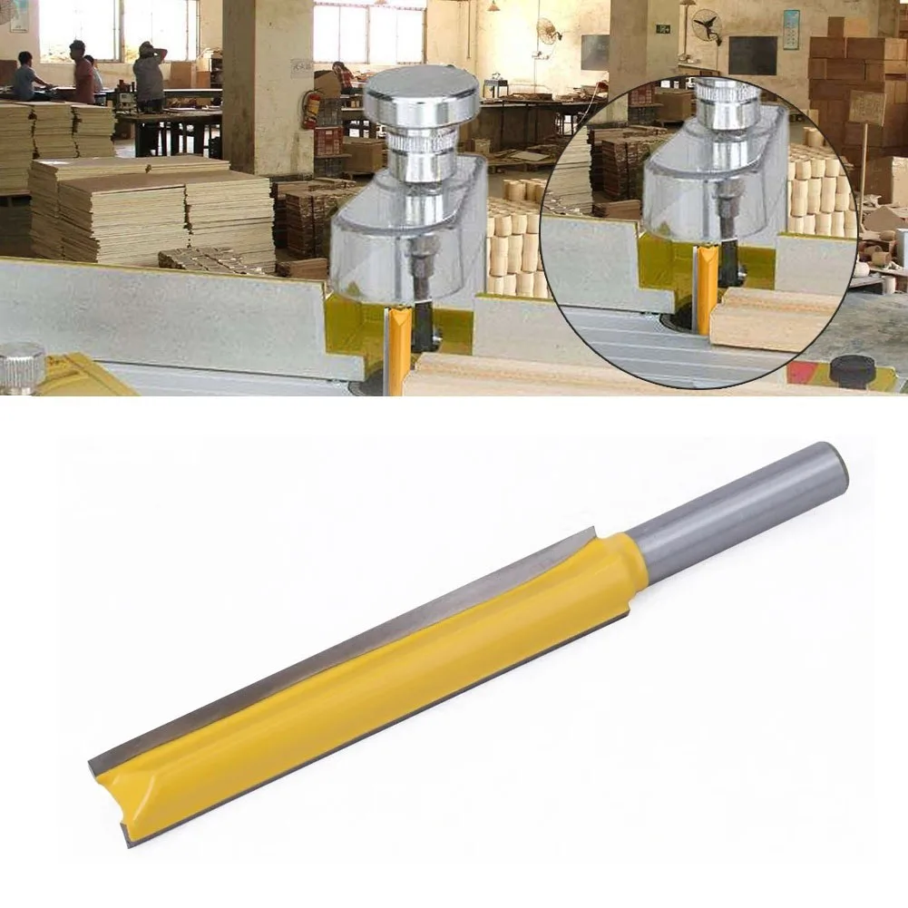 Straight Router Bit 8mm Shank Straight Router Bit 1/2 In Milling Cutting Diameter Woodworking Cutter Extended Straight Blade