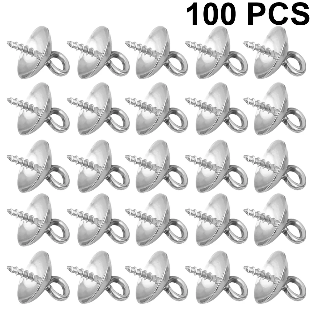 

100pcs Bowl Tray Pearl Bezel Stainless Steel Diy Jewelry Making Supply Round Pendant Trays For Women Craft Anti-Rust