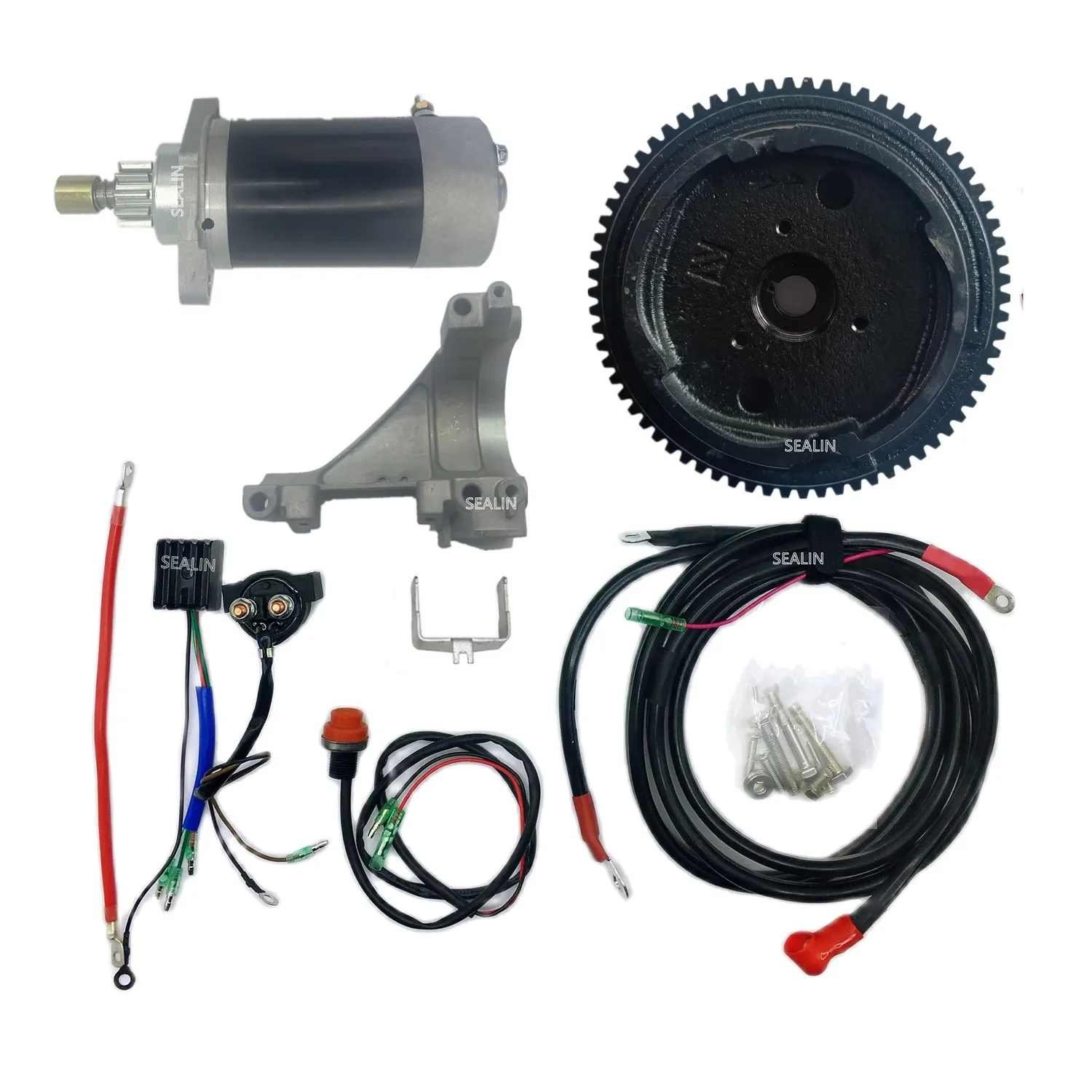 ELECTRIC START KIT FOR YAMAHA 4 STROKE  9.9HP OUTBOARD ENGINE F9.9JWHL F9.9 MHS F9.9MHL F9.9LMHB F9.9SMHB 6DR5 6AU