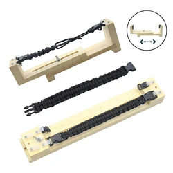 Wood Paracord Jig Adjustable Length Paracord Jig Bracelet Maker DIY Hand Knitting Bracelets Necklaces