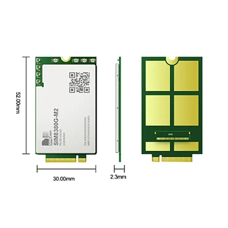 SIM8380G-M2 5G وحدة متعددة الفرقة ، مودم ، مودم ، NR ، LTE-FDD ، LTE-TDD ، HSPA + ، NSA ، Sub 6G ، جديد