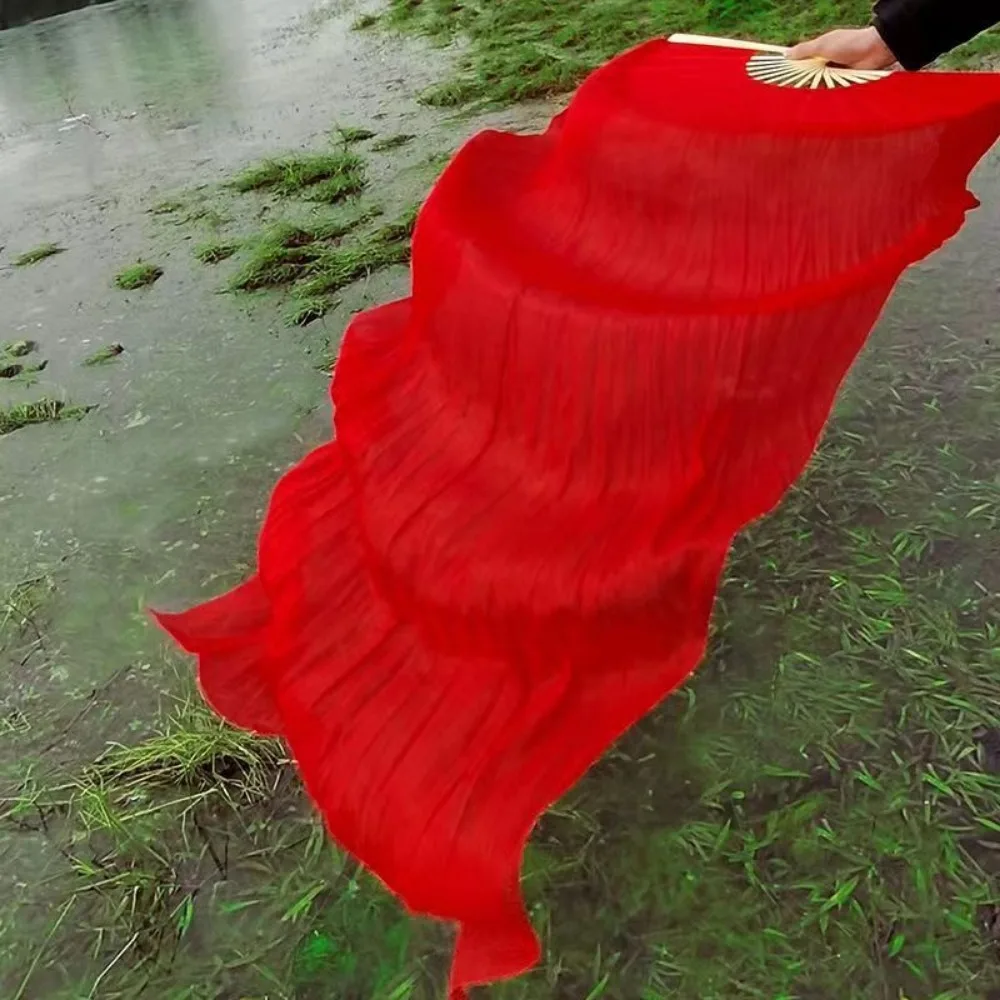 Hot Sell Gradient Color Belly Dancing Fan Multicolors 120cm Long Imitation Fan Square Dancing Dance Accessories