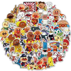 Anpanman-pegatinas de dibujos animados de 10/30/ 50 piezas para maleta, monopatín, ordenador portátil, equipaje, nevera, teléfono, coche, calcomanía DIY