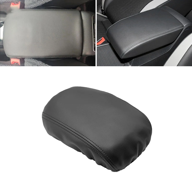 Soft Leather Console Armrest Cover For VW Golf 8 MK8 2020 2021 Car Center Control Armrest Box Skin Cover Trim