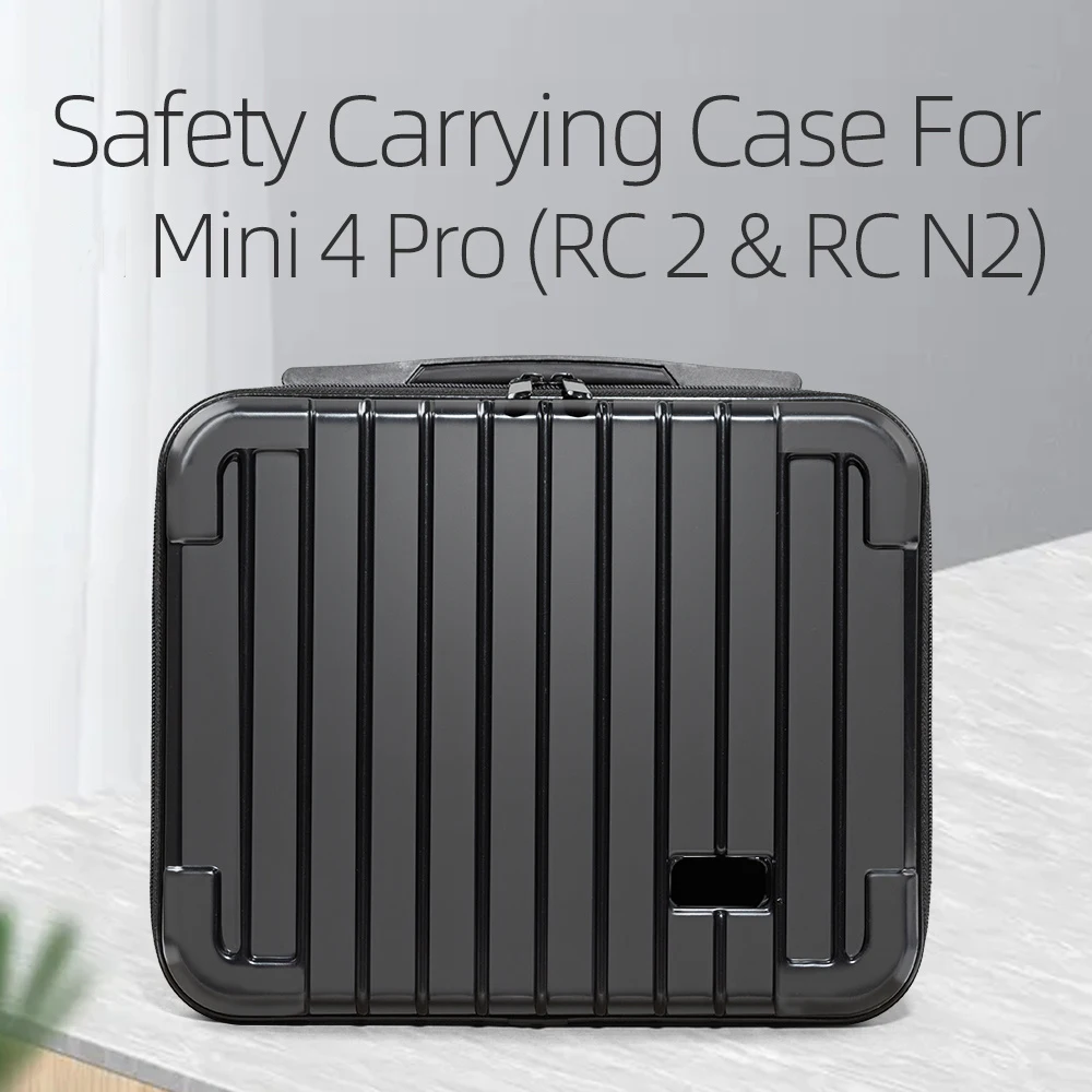 Carrying Case For DJI Mini 4 Pro Handle Hard Cover RC-2/N2 Remote Hand Storage Box Suitcase Bag Drone Accessories Black/Silver