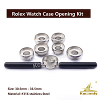 No.5539 6 big sizes/set  Watch Case Opener, 30.5-36.5mm Professional Watch Back Case Opener & Closer for Rolex watches Repairing