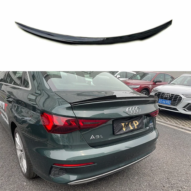 2021 To Up MP Style For Audi A3 S3 RS3 SY Car Rear Spoiler Wing Lip High Quality ABS By Carbon Fiber Glossy Black Body Kit