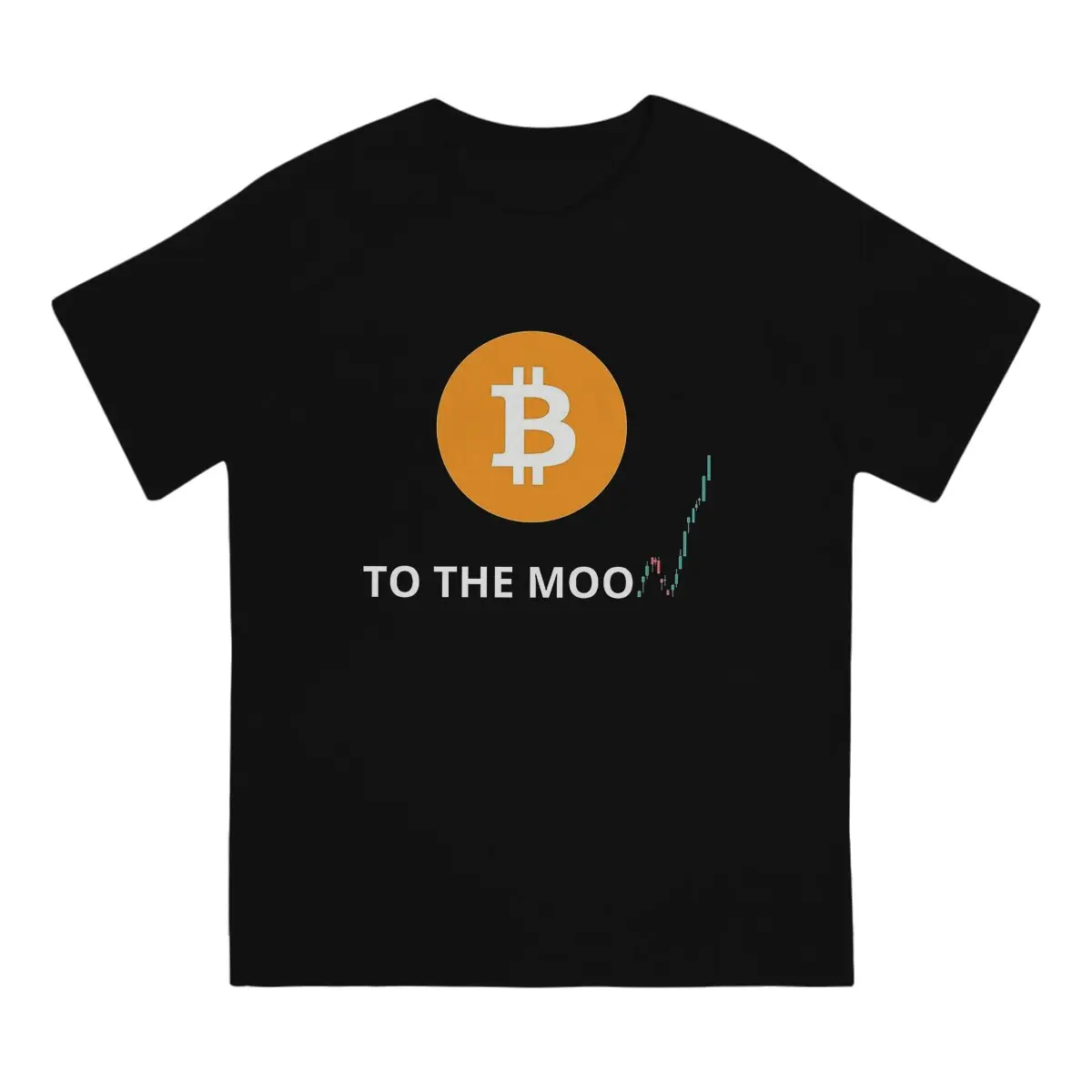 To The Moon Unique TShirt Bitcoin Cryptocurrency Art Casual T Shirt Hot Sale Stuff For Men Women