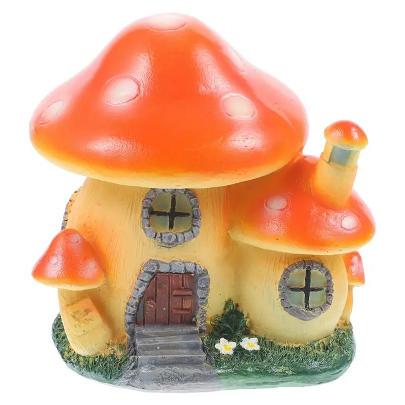 

Миниатюрная статуэтка AA73, статуэтка домика для сказочного сада из смолы, декоративное украшение для миниатюрного ландшафтного сада, легко использовать, оранжевый цвет