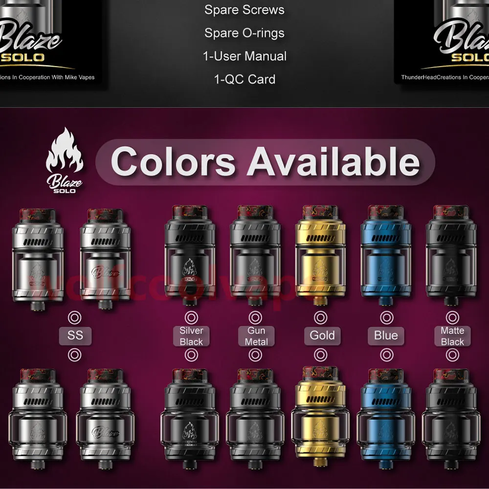 أصيلة ThunderHead الإبداعات و مايك Vapes الحريق سولو هيئة الطرق والمواصلات Vape البخاخة 5.5 مللي 25 مللي متر قطرها لفائف واحدة خزان