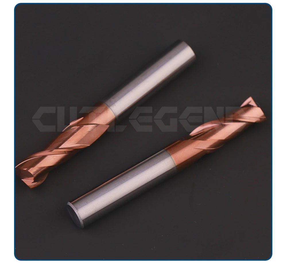 10-teiliges HRC55 Wolframstahl-Hartmetallbeschichtetes 2-Schneiden-Flachfräser-Set, Durchmesser 1/2/3/4/5/6/8/10/12mm für CNC-Bearbeitung – Detail 7